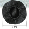 Protection de bonnette noire hygiénique jetable pour casque audio- boite de 100 paires 