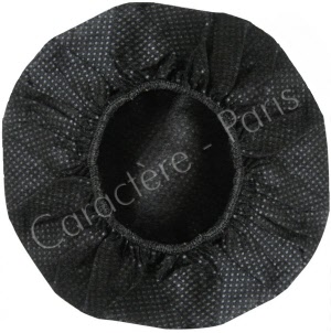 bonette en non tissé noire pour protection casque audio