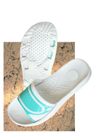 Badesandalen für Damen - PVC - lagunenblau 