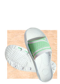 Badesandalen für Damen - PVC - anisgrün - 6 Paar