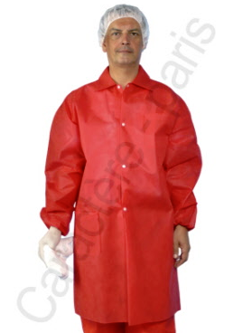 Blouse de protection Bleu ou rouge EPI Usage unique