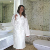 peignoirs femme col chale