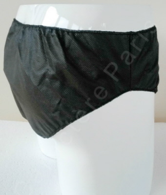 Culotte noire – Opaque – Mixte – Usage unique – Du S au 8XL- paquet de 25  ou 50 culottes